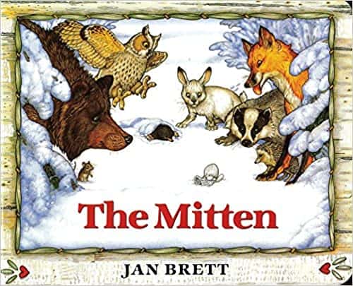 Cover of The Mitten, a children's picture book.